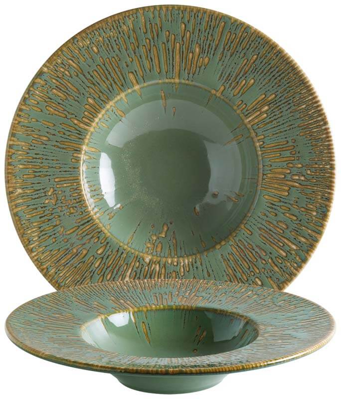 Bonna Snell Sage Banquet Pasta plate 28cm green - 6 pcs.