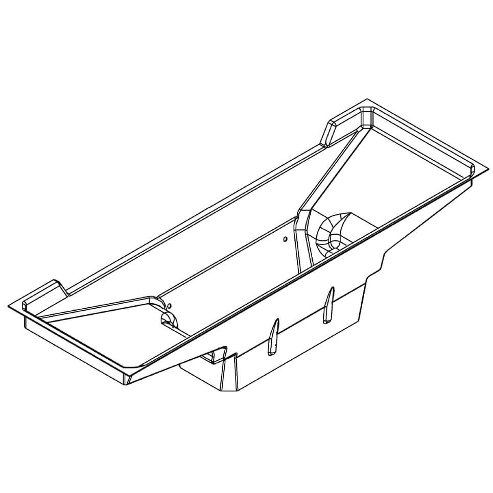 Dropping funnel, stainless steel, for Hoshizaki IM-240 XNE