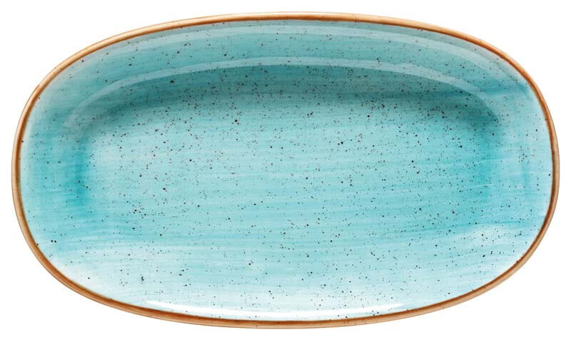 Bonna Aura Aqua Gourmet Oval plate 19x11cm turquoise - 12 pcs.