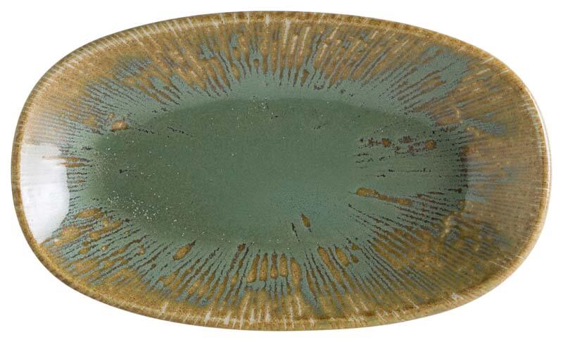 Bonna Snell Sage Gourmet Oval plate 19x11cm green - 12 pcs.