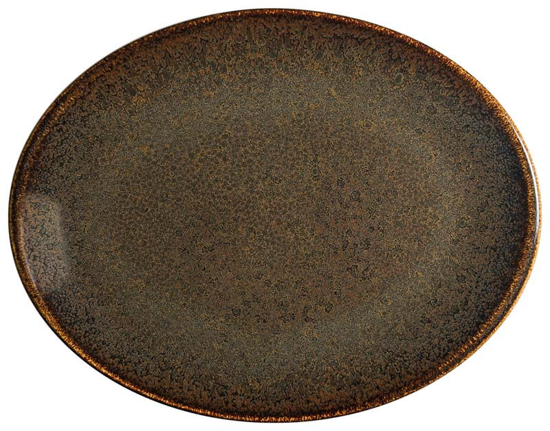 Bonna Ore Tierra Moove Oval plate 25x19cm brown - 12 pcs.