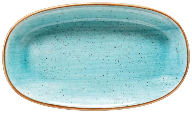 Bonna Aura Aqua Gourmet Oval plate 34x19cm turquoise - 6 pcs.