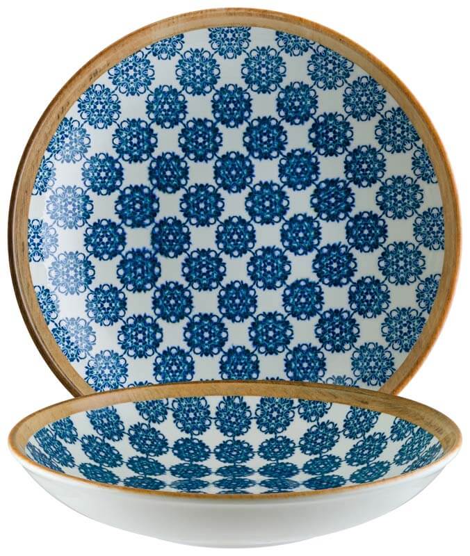 Bonna Lotus Bloom Deep plate 23cm blue - 6 pcs.