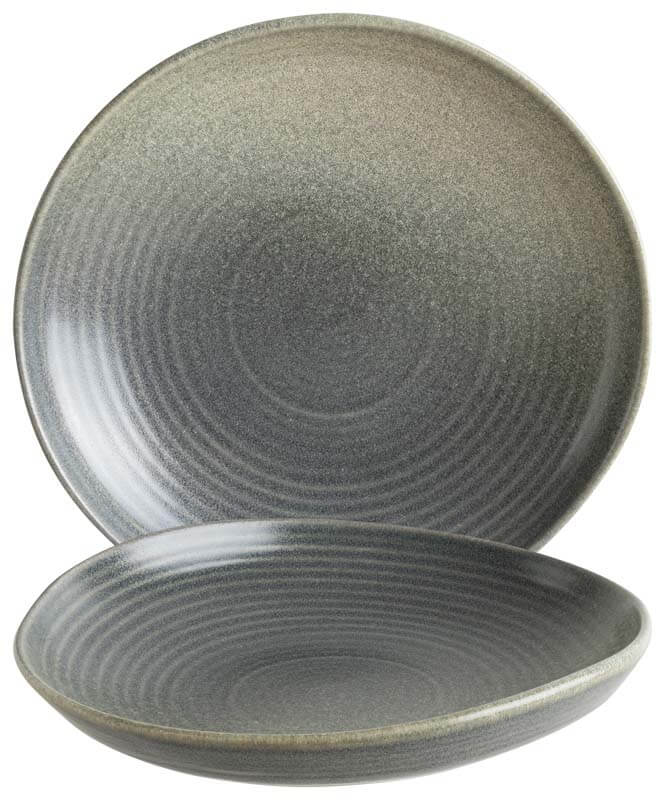 Bonna Hornfels Ripple Deep plate 19cm grey - 6 pcs.