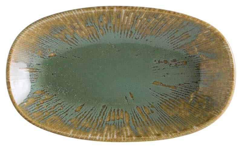 Bonna Snell Sage Gourmet Oval plate 15x8,5cm green - 12 pcs.