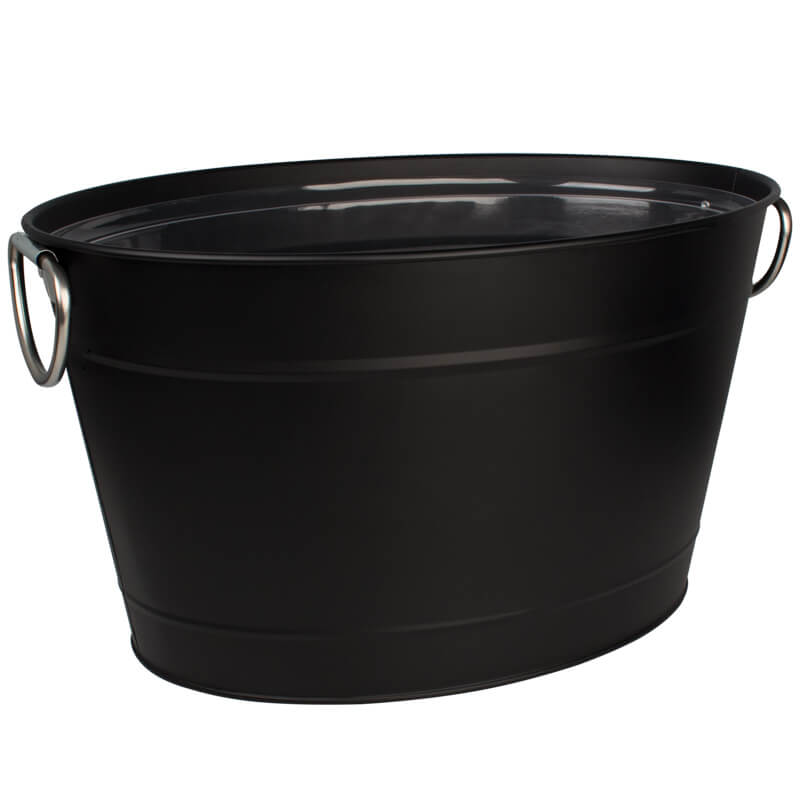 Drinks tub black with insert - 40x28x22cm