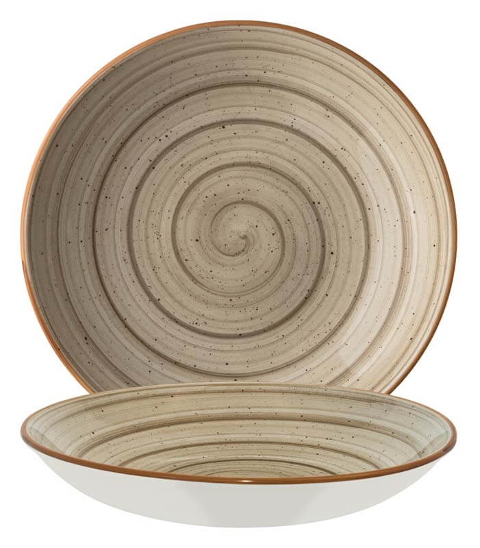 Bonna Aura Terrain Bloom Deep plate 28cm beige - 6 pcs.