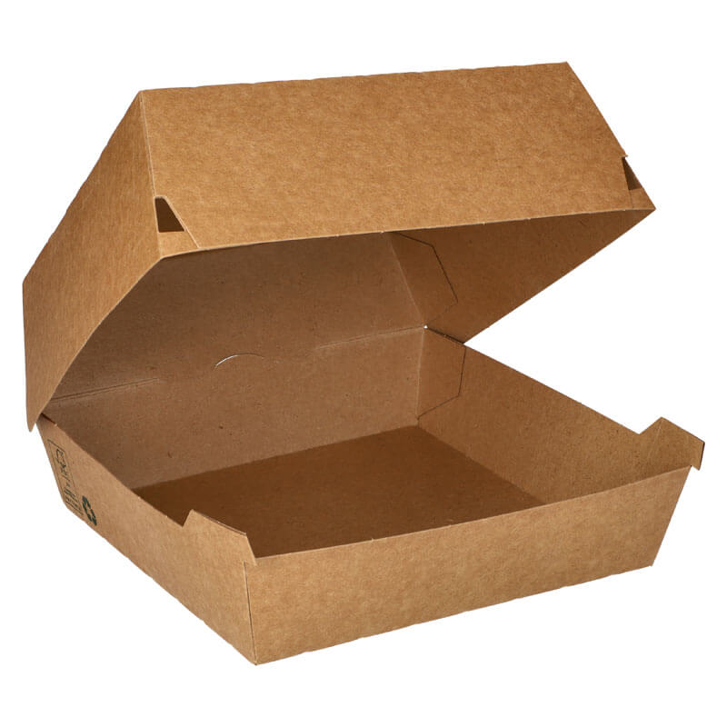 Burger box XXL, cardboard brown - 9x18,5x18,5cm (25 pcs.)