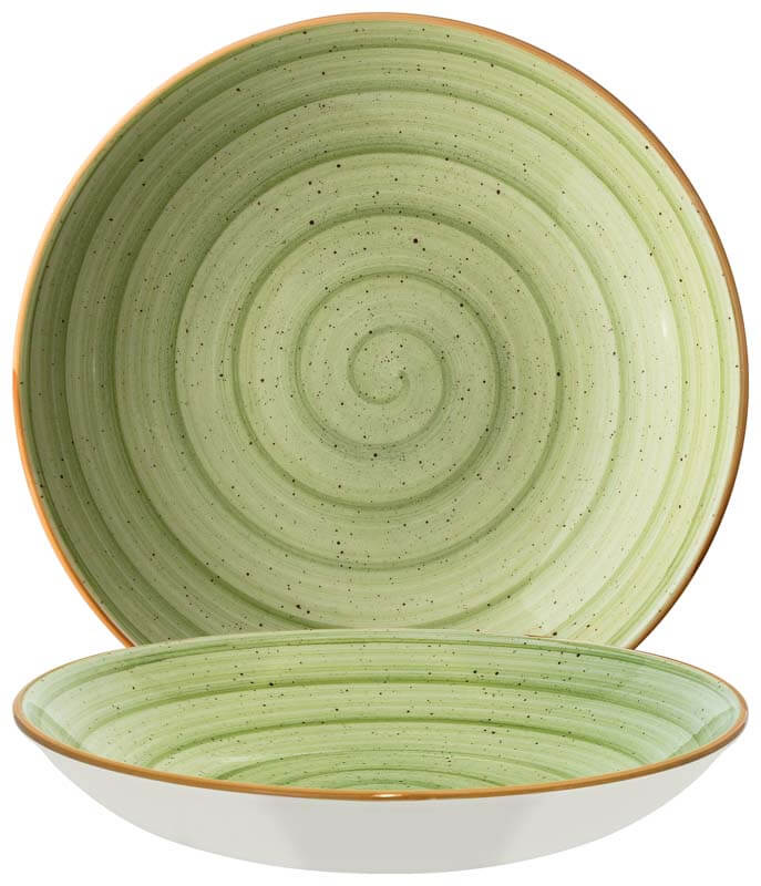 Bonna Aura Therapy Bloom Deep plate 23cm green - 6 pcs.