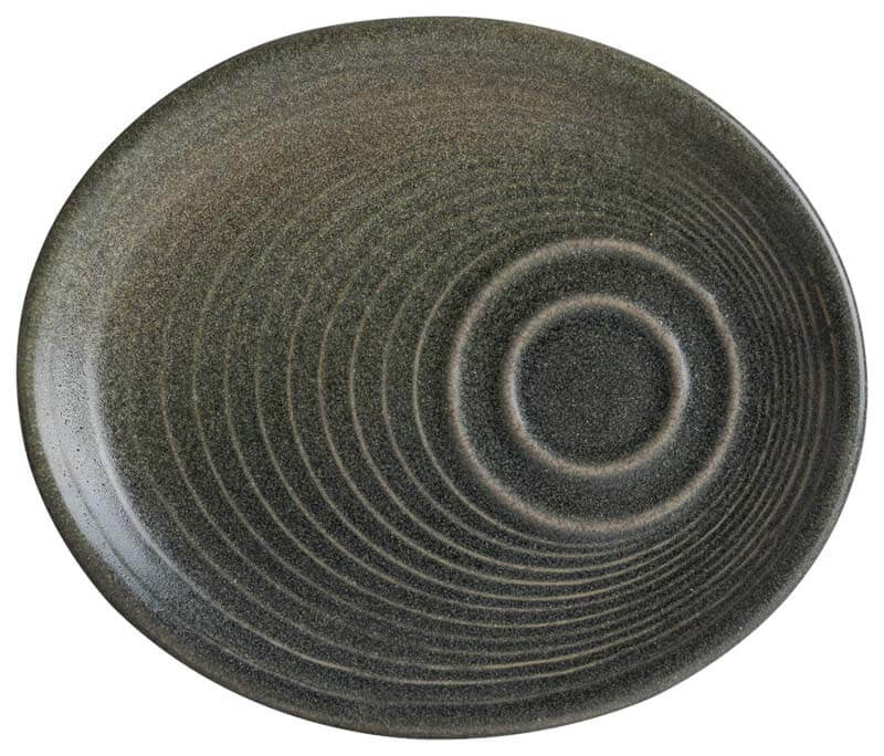 Bonna Hornfels Ripple Saucer 20x17cm grey - 12 pcs.