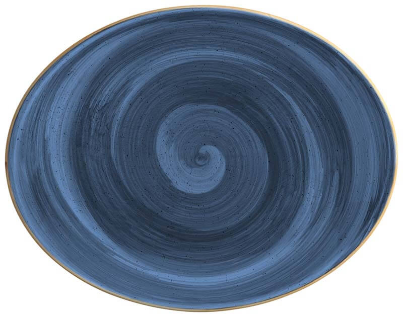 Bonna Aura Dusk Moove Oval plate 31x24cm blue - 6 pcs.