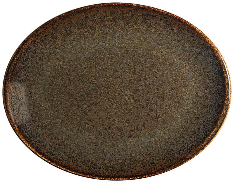 Bonna Ore Tierra Moove Oval plate 36x28cm brown - 6 pcs.