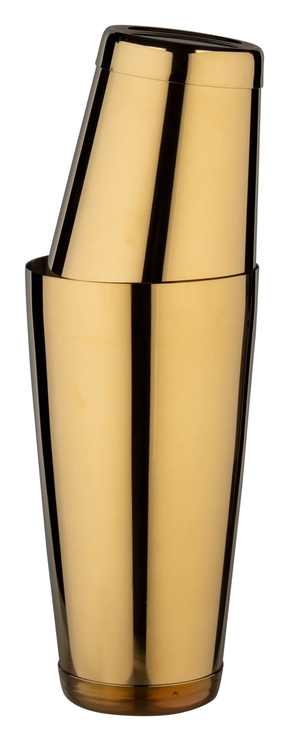 Tin in Tin shaker with bottom cap, Prime Bar - gold-colored (850ml)