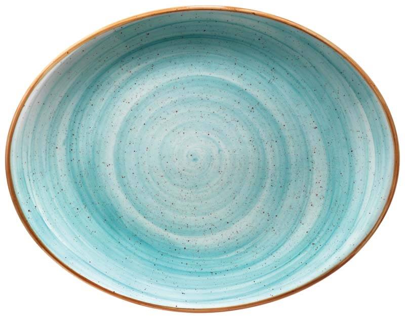 Bonna Aura Aqua Moove oval plate 31x24cm turquoise - 6 pcs.