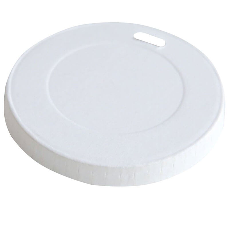 Flat lids for paper cups, paperboard white - 9cm (50 pcs.)