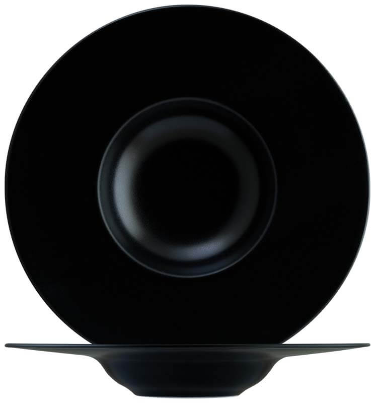 Bonna Notte Neat pasta plate 30cm black - 6 pcs.