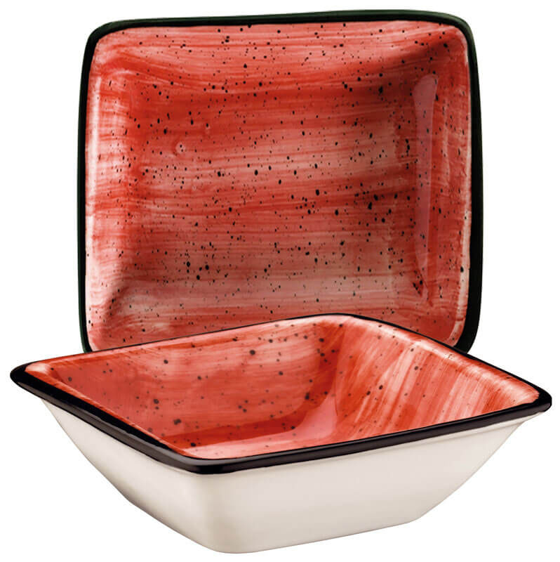 Bonna Aura Passion Moove Deep plate 19x17cm red - 12 pcs.