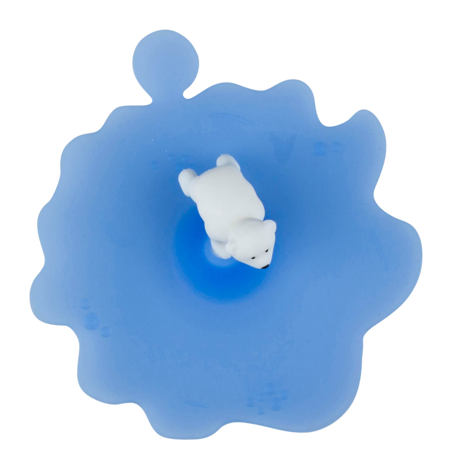 Glass lid silicone, Lurch - polar bear (approx. 11,5cm)