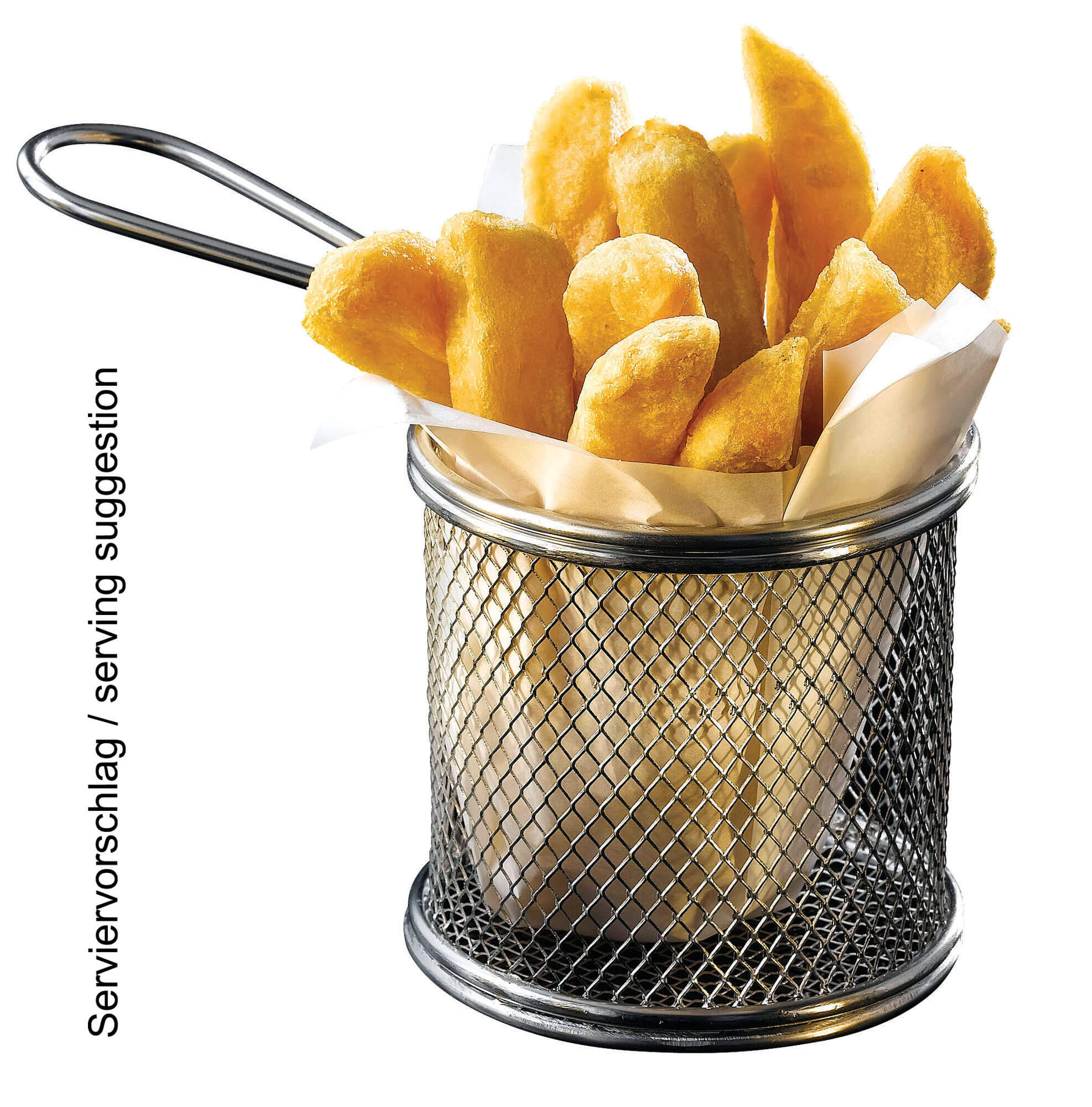 Fry basket stainless steel, round - 9,3x9cm