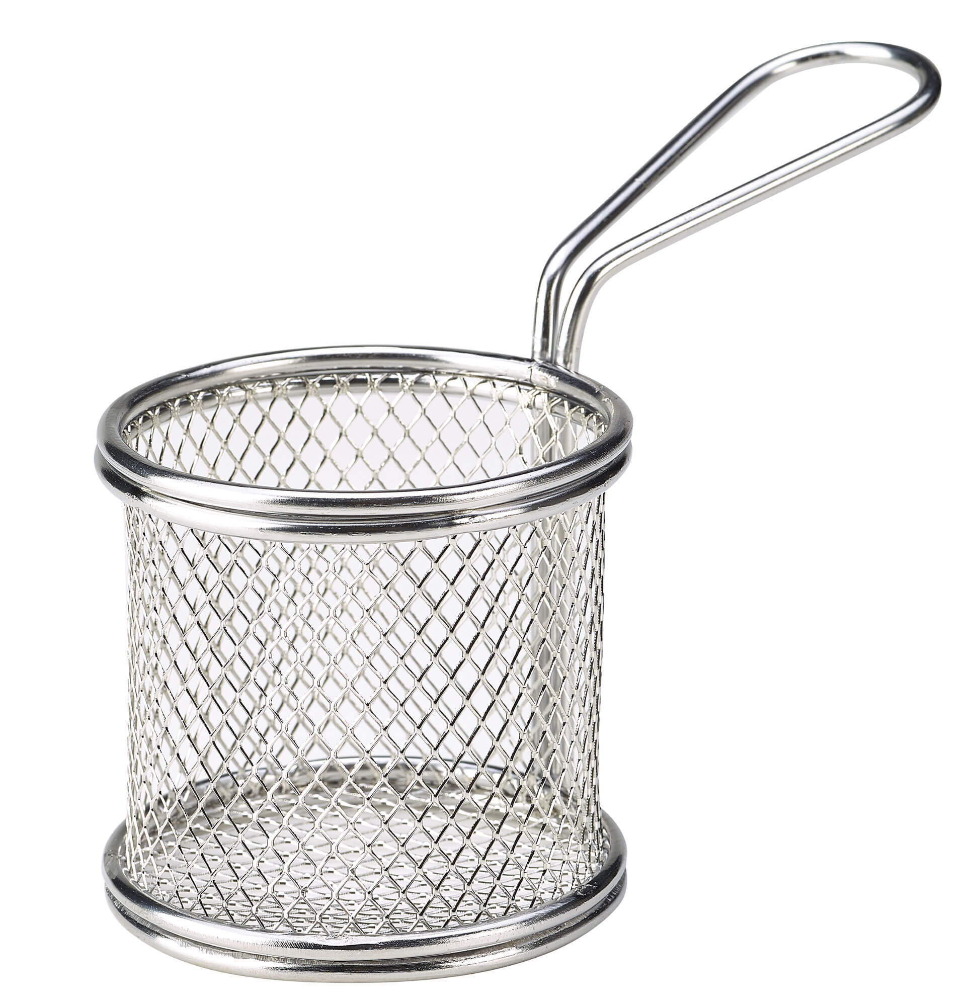 Fry basket stainless steel, round - 9,3x9cm