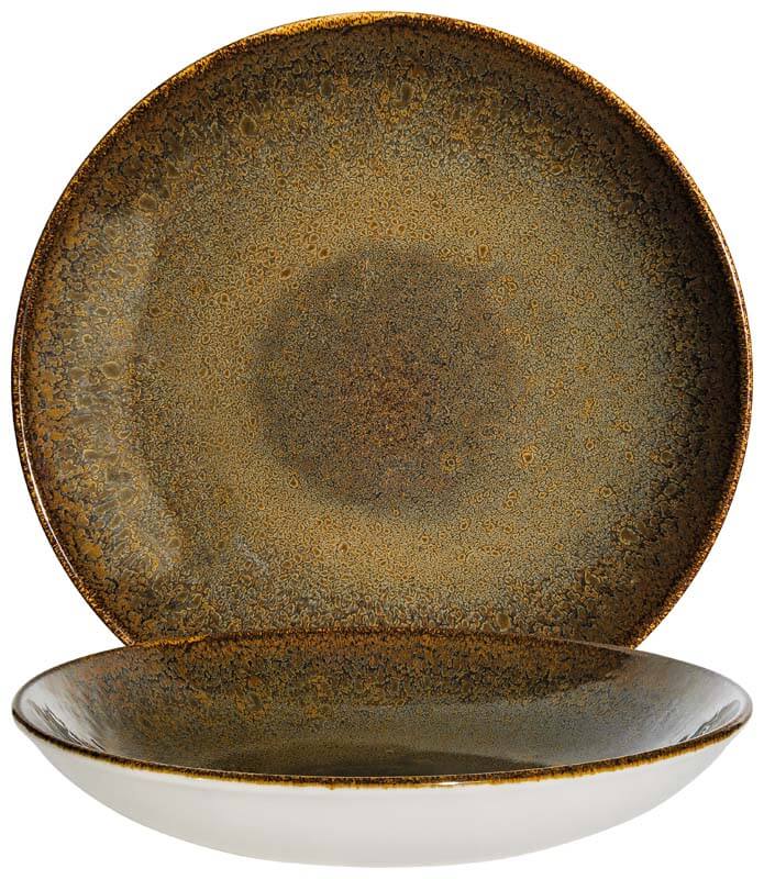 Bonna Ore Tierra Bloom Deep plate 25cm, 130cl brown - 6 pcs.