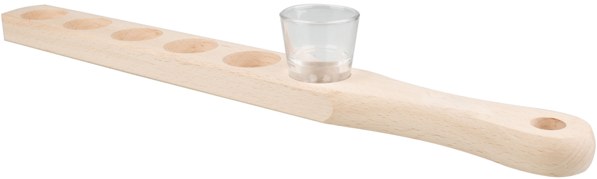 Schnapps panel, wood, 50,5cm - incl. 12 shot glasses