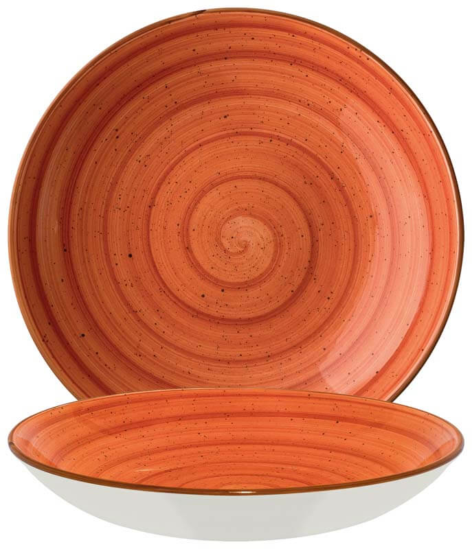 Bonna Aura Terracotta Bloom Deep plate 23cm orange - 6 pcs.