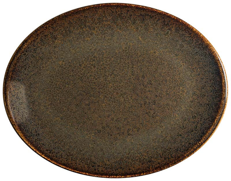 Bonna Ore Tierra Moove Oval plate 31x24cm brown - 6 pcs.