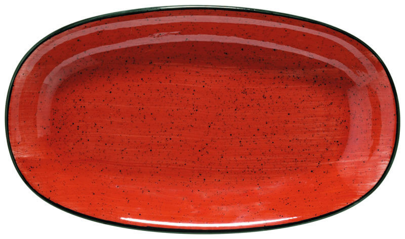 Bonna Aura Passion Gourmet Oval plate 34x19cm red - 6 pcs.