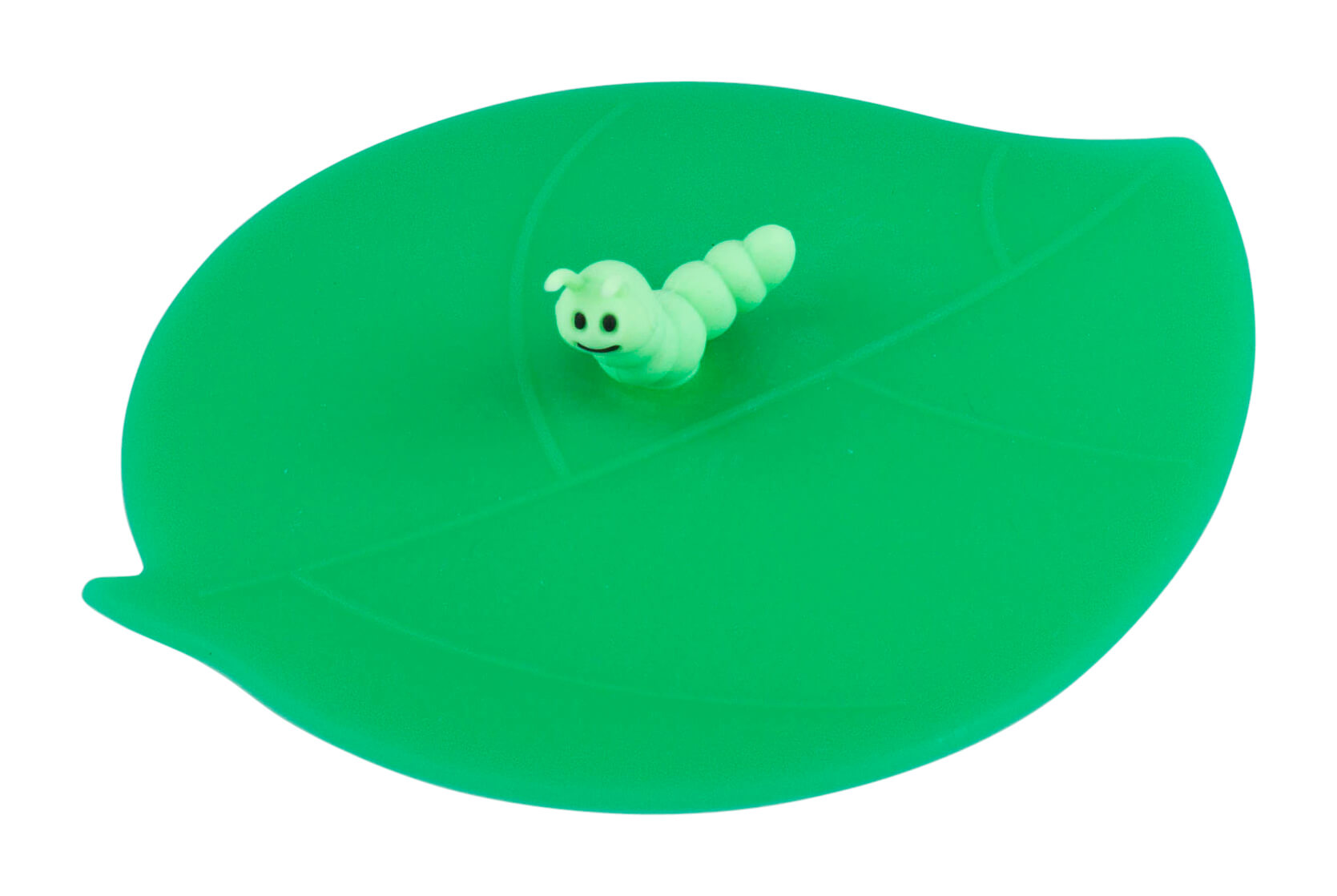 Glass lid silicone, Lurch - caterpillar (approx. 10,5cm)