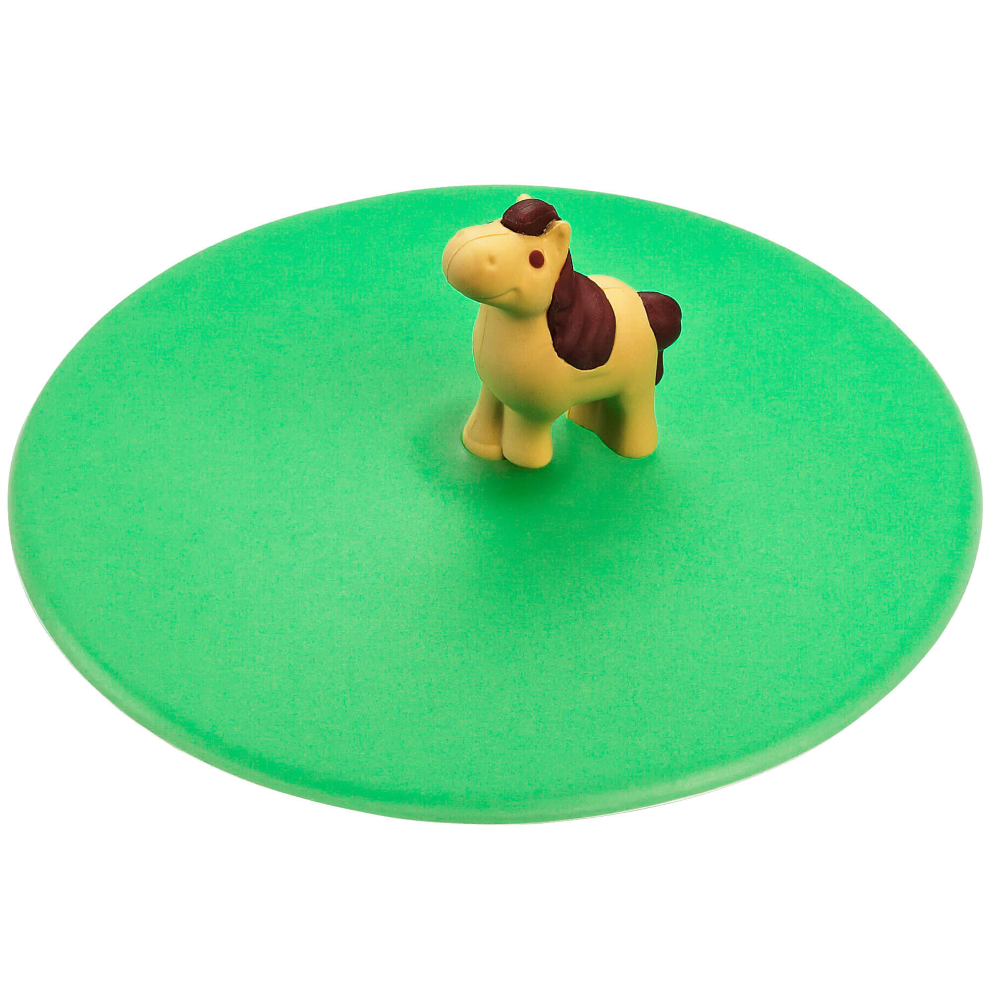 Glass lid silicone, Lurch - farm animals pony (10,5cm)