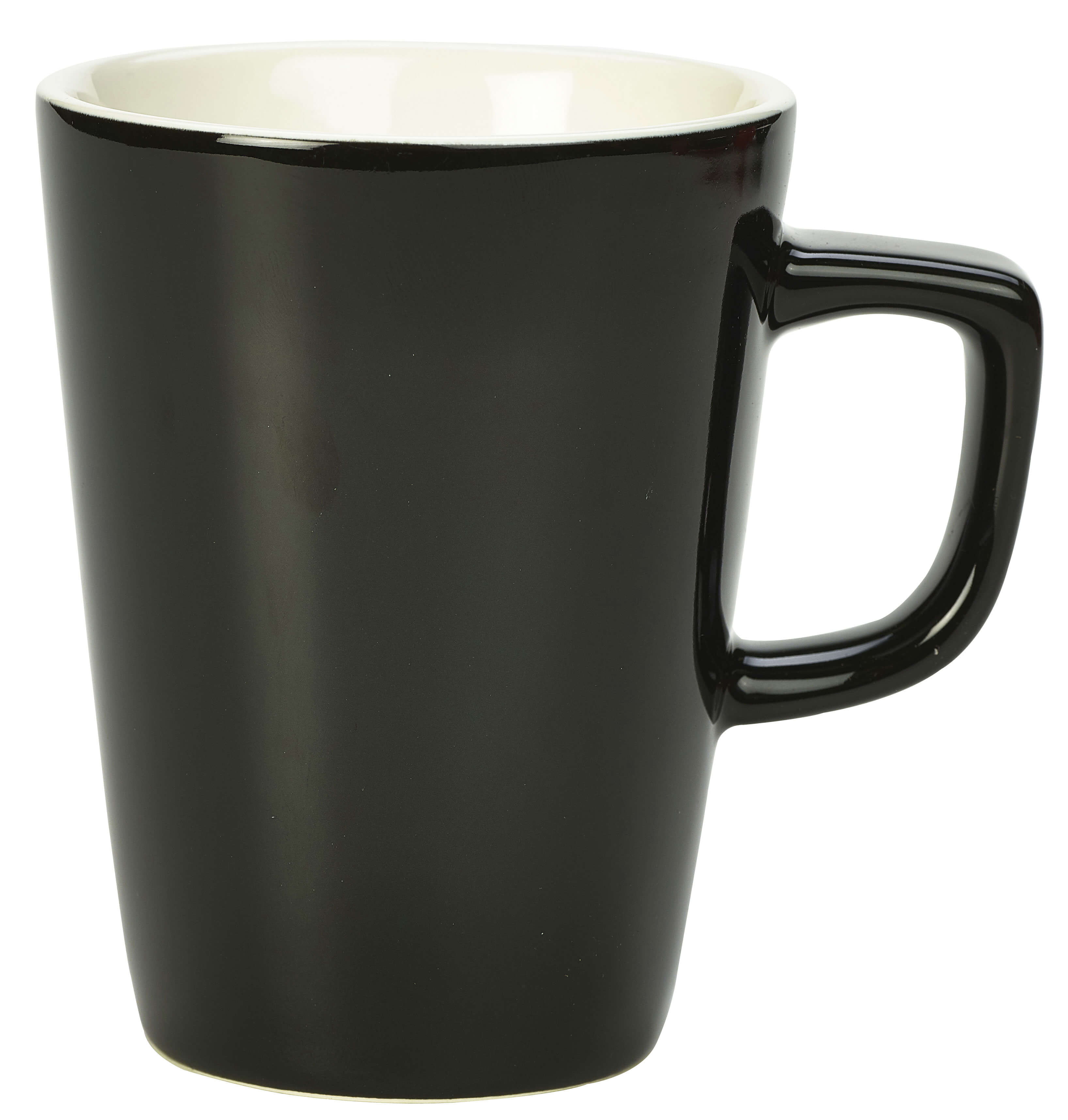 Latte mug black - 340ml (6 pcs.)