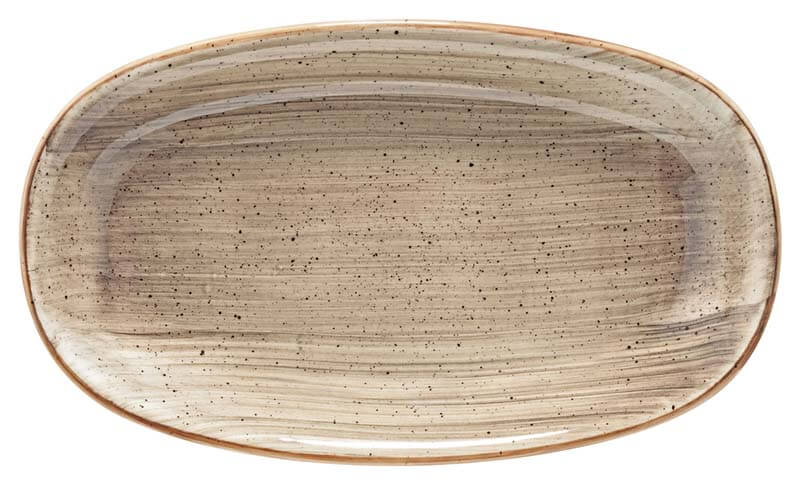 Bonna Aura Terrain Gourmet Oval plate 19x11cm beige - 12 pcs.