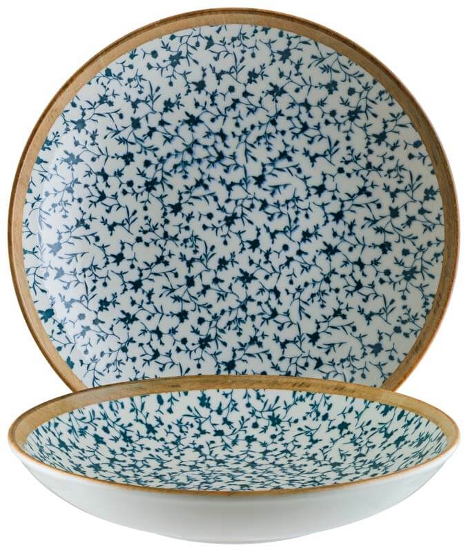 Bonna Calif Bloom Deep plate 23cm blue - 6 pcs.