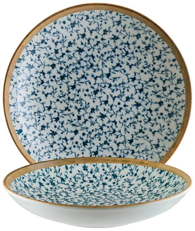 Bonna Calif Bloom Deep plate 25cm blue - 6 pcs.