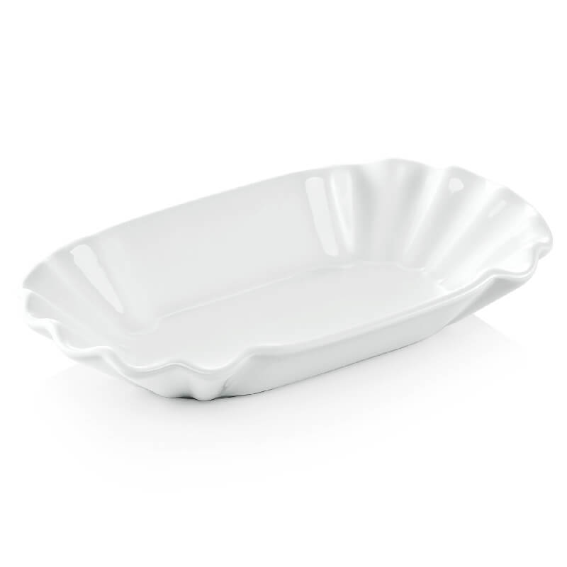 Chip bowl porcelain white - 20x11x3cm (6 pcs.)