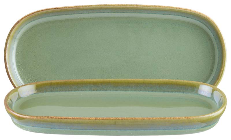 Bonna Sage Hygge Deep oval plate 21x10cm, 23cl green - 12 pcs.