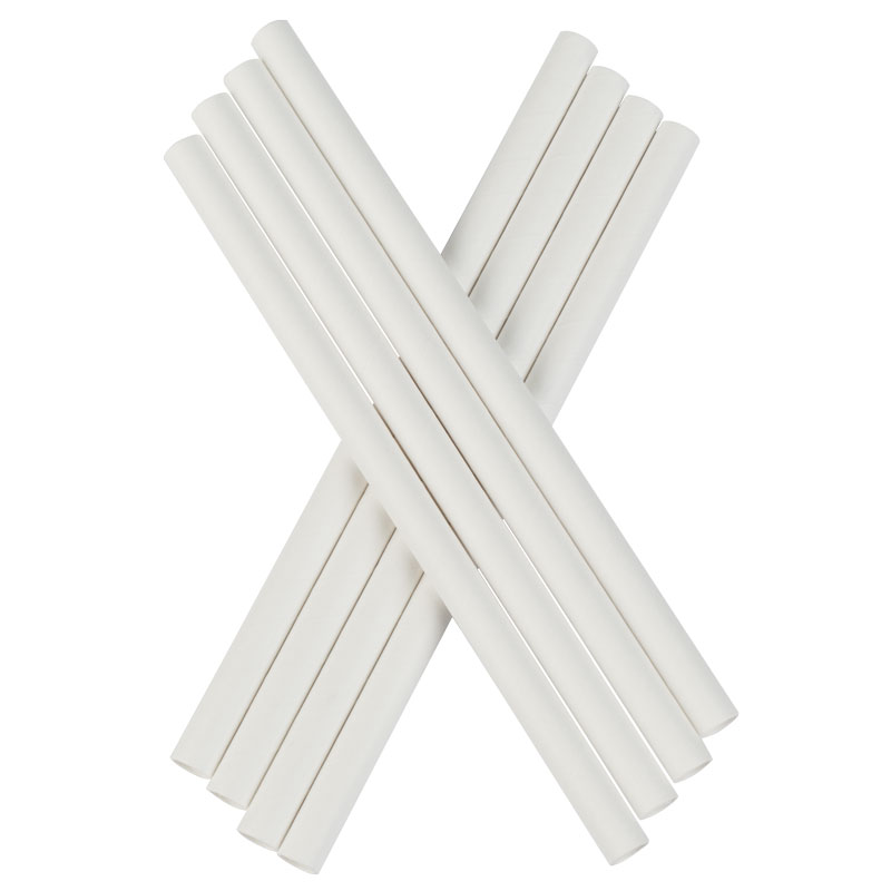 Drinking straws, paper (8x150mm), Prime Bar - white (100 pcs.)