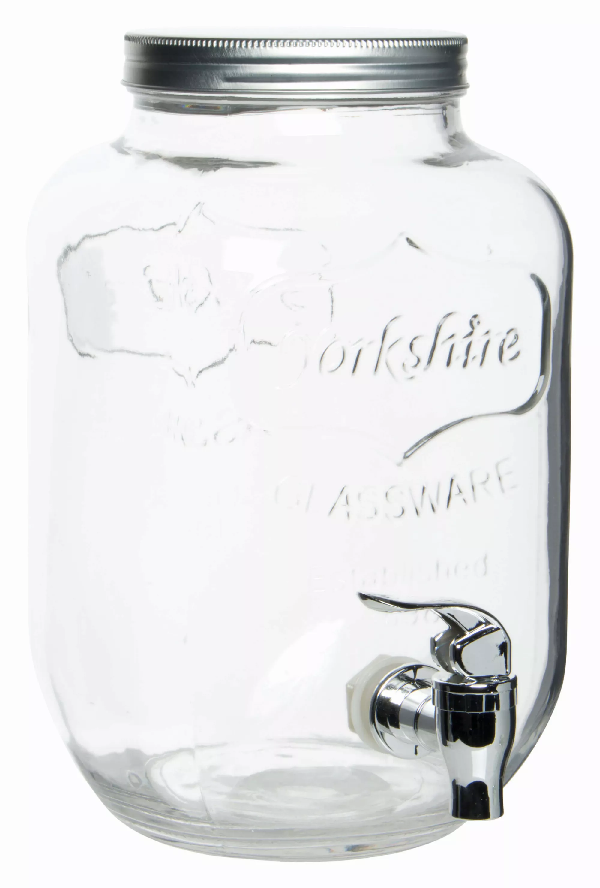 Yorkshire Glass Juice Dispenser 1.5 Liters Each, Triple Jar