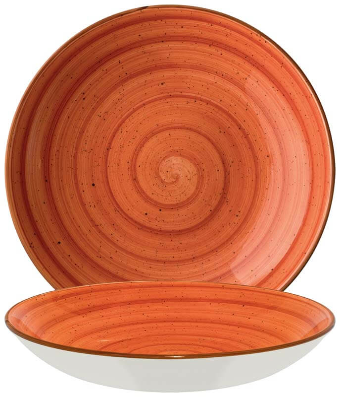 Bonna Aura Terracotta Bloom Deep plate 28cm orange - 6 pcs.