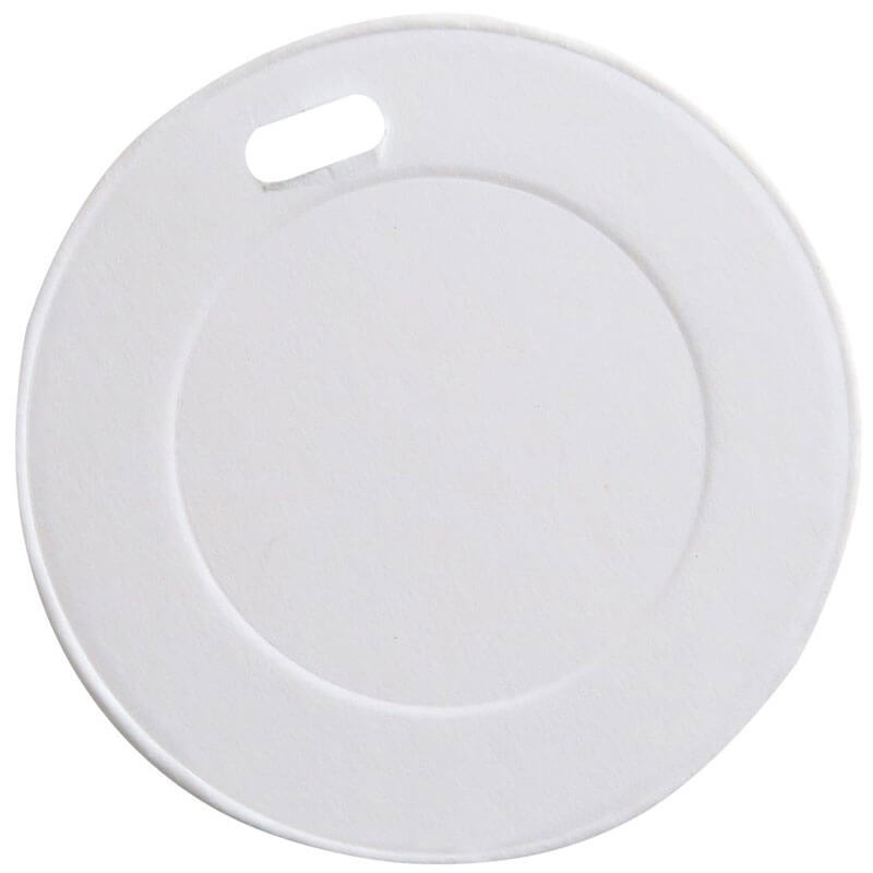 Flat lids for paper cups, paperboard white - 8cm (50 pcs.)