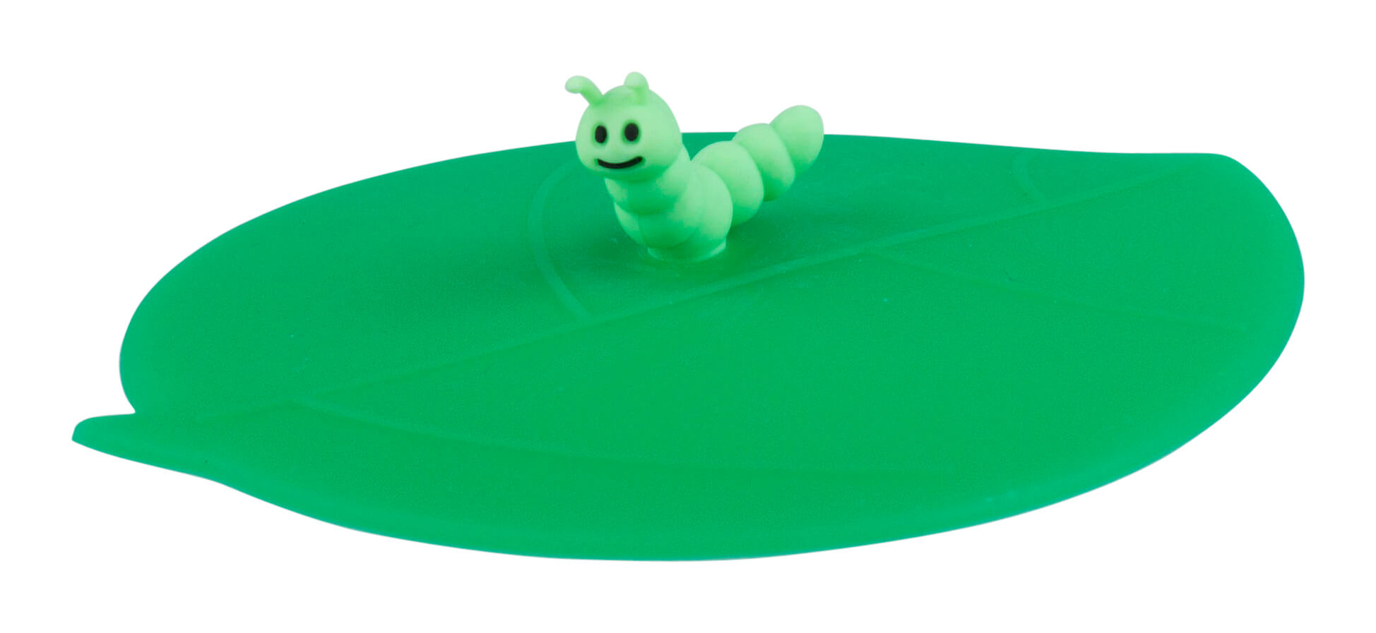 Glass lid silicone, Lurch - caterpillar (approx. 10,5cm)