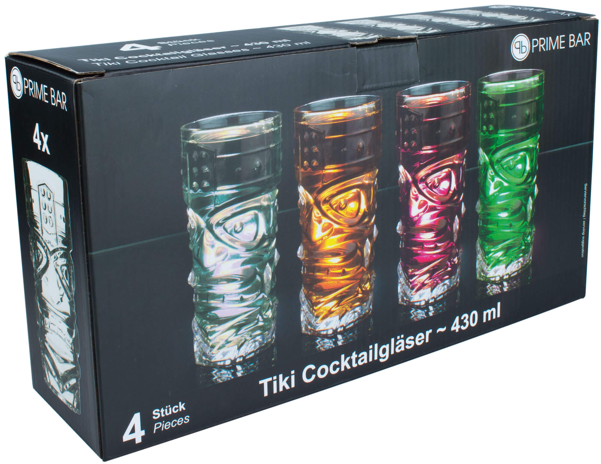 Tiki Hi-Ball glass, Prime Bar - 430ml (4 pcs.)