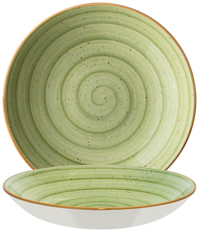 Bonna Aura Therapy Bloom Deep plate 28cm green - 6 pcs.