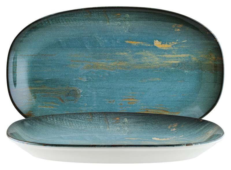 Bonna Madera Mint Gourmet Oval plate 24x14cm blue - 12 pcs.