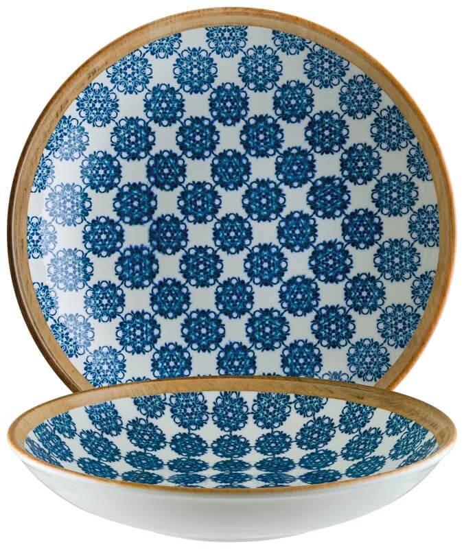 Bonna Lotus Bloom Deep plate 25cm blue - 6 pcs.