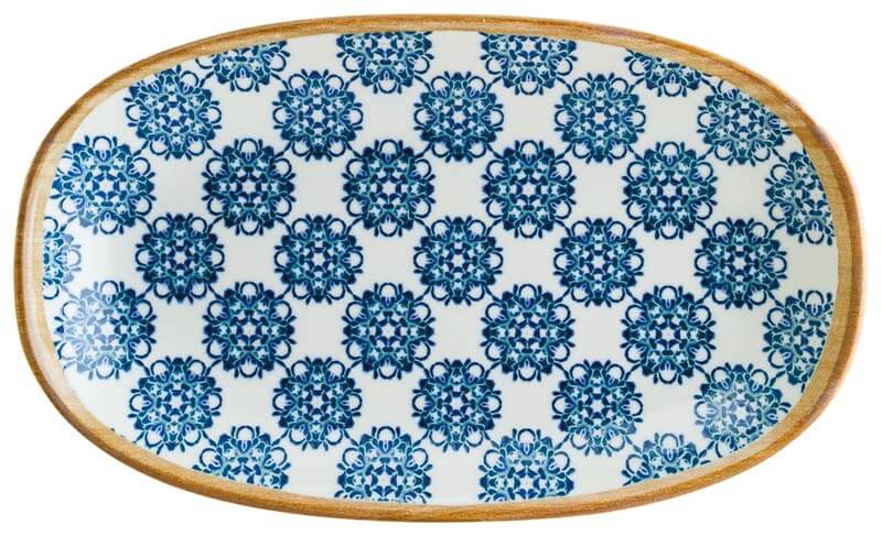 Bonna Lotus Gourmet Oval plate 24x14cm blue - 12 pcs.