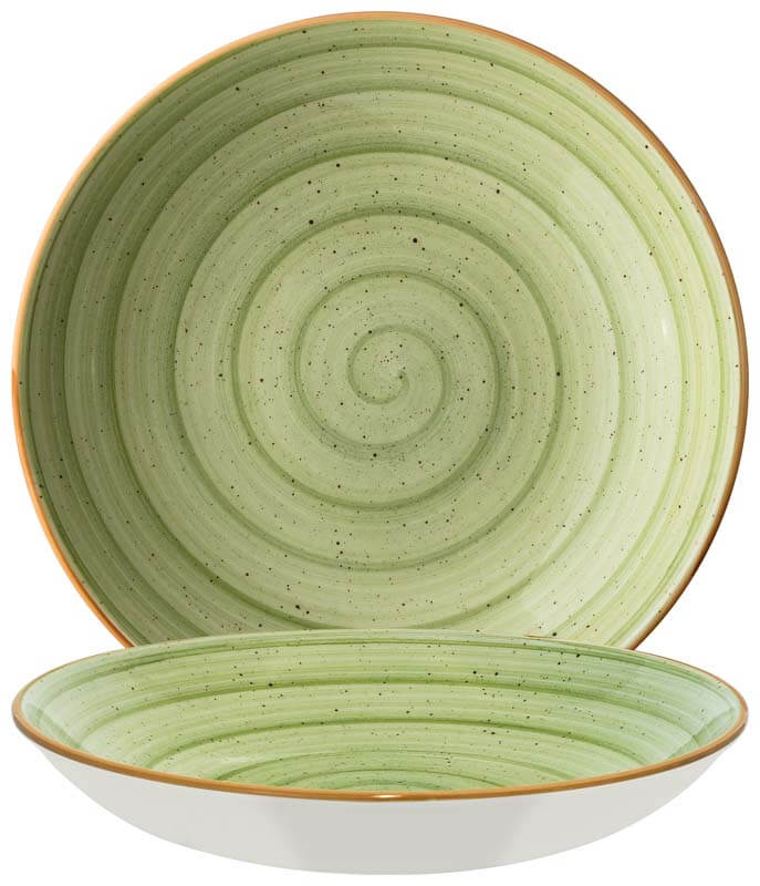 Bonna Aura Therapy Bloom Deep plate 25cm green - 6 pcs.