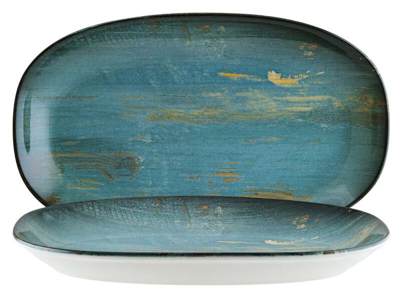 Bonna Madera Mint Gourmet Oval plate 19x11cm blue - 12 pcs.