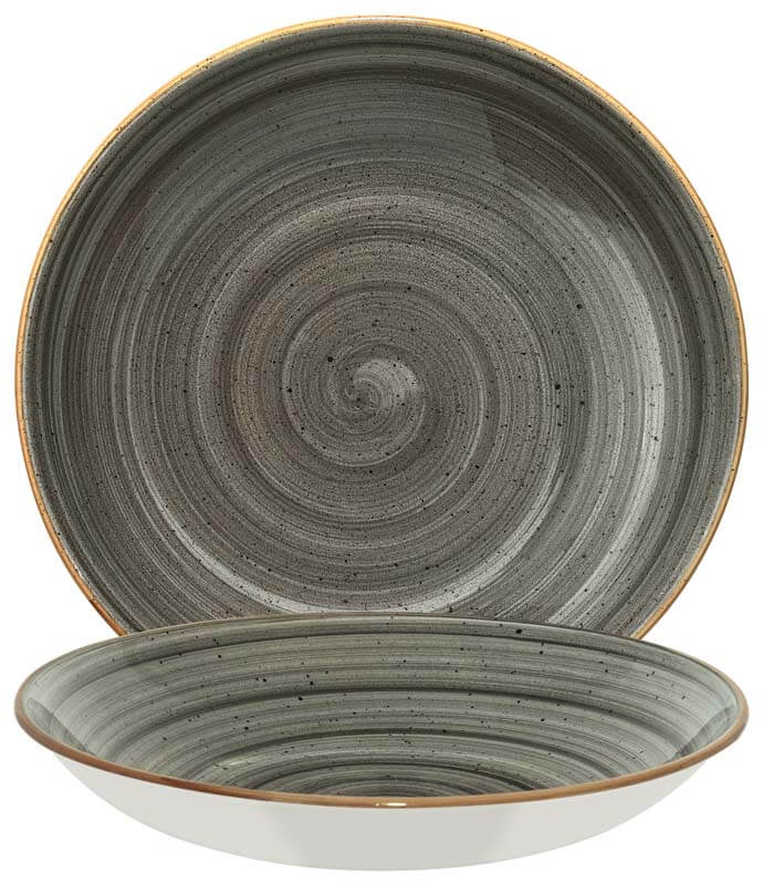 Bonna Aura Space Gourmet Deep plate 20cm grey - 12 pcs.